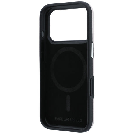 Karl Lagerfeld iPhone 17 Pro Max/iPhone 18 Pro Max Cover Grained Mono Resin Logo Lyserød