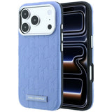 Karl Lagerfeld iPhone 17 Pro/iPhone 18 Pro Cover Grained Mono Resin Logo Blå