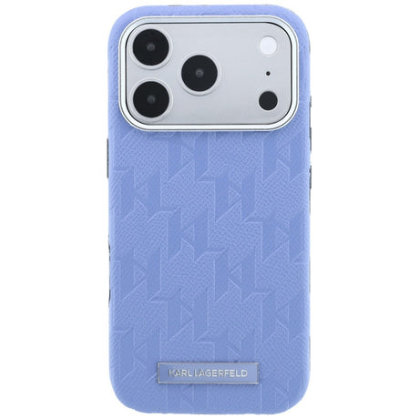 Karl Lagerfeld iPhone 17 Pro/iPhone 18 Pro Cover Grained Mono Resin Logo Blå