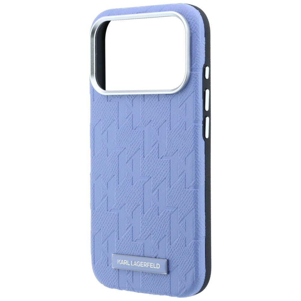 Karl Lagerfeld iPhone 17 Pro/iPhone 18 Pro Cover Grained Mono Resin Logo Blå