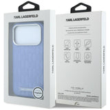 Karl Lagerfeld iPhone 17 Pro/iPhone 18 Pro Cover Grained Mono Resin Logo Blå