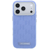 Karl Lagerfeld iPhone 17 Pro Max/iPhone 18 Pro Max Cover Grained Mono Resin Logo Blå