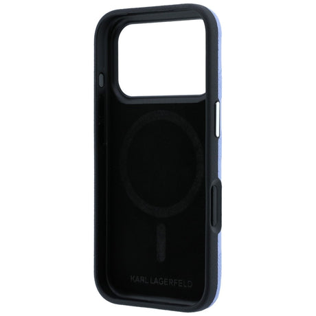 Karl Lagerfeld iPhone 17 Pro Max/iPhone 18 Pro Max Cover Grained Mono Resin Logo Blå