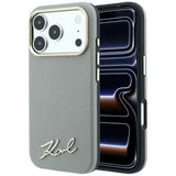 Karl Lagerfeld iPhone 17 Pro Max/iPhone 18 Pro Max Cover Saffiano Script Logo Beige