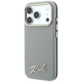 Karl Lagerfeld iPhone 17 Pro Max/iPhone 18 Pro Max Cover Saffiano Script Logo Beige