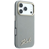 Karl Lagerfeld iPhone 17 Pro Max/iPhone 18 Pro Max Cover Saffiano Script Logo Beige