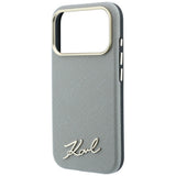 Karl Lagerfeld iPhone 17 Pro Max/iPhone 18 Pro Max Cover Saffiano Script Logo Beige