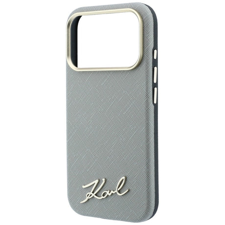 Karl Lagerfeld iPhone 17 Pro Max/iPhone 18 Pro Max Cover Saffiano Script Logo Beige