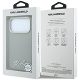 Karl Lagerfeld iPhone 17 Pro Max/iPhone 18 Pro Max Cover Saffiano Script Logo Beige