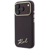 Karl Lagerfeld iPhone 17 Pro Max/iPhone 18 Pro Max Cover Saffiano Script Logo Burgundy