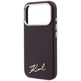Karl Lagerfeld iPhone 17 Pro Max/iPhone 18 Pro Max Cover Saffiano Script Logo Burgundy