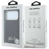 Karl Lagerfeld iPhone 17 Pro Max/iPhone 18 Pro Max Cover Saffiano Script Logo Burgundy