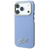 Karl Lagerfeld iPhone 17 Pro/iPhone 18 Pro Cover Script Logo Blå
