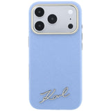 Karl Lagerfeld iPhone 17 Pro/iPhone 18 Pro Cover Script Logo Blå