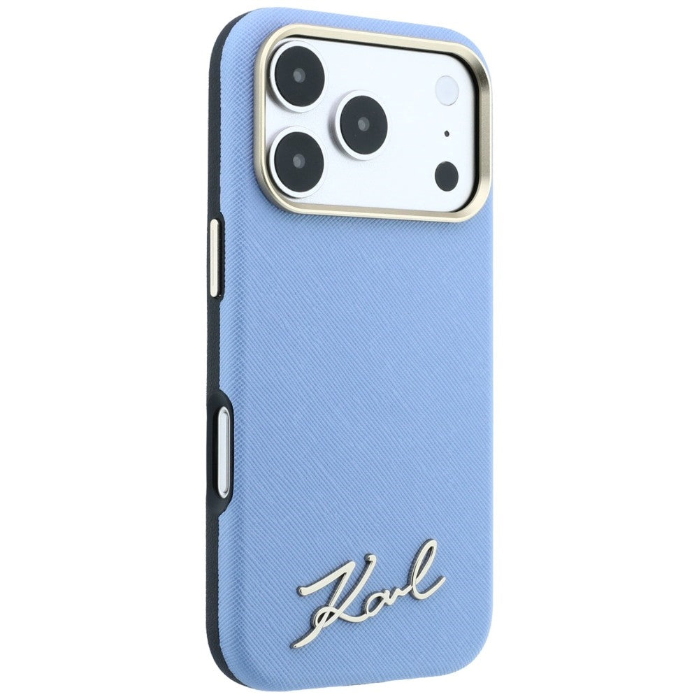 Karl Lagerfeld iPhone 17 Pro Max/iPhone 18 Pro Max Cover Script Logo Blå