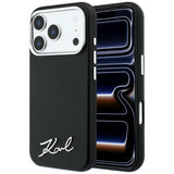 Karl Lagerfeld iPhone 17 Pro Max/iPhone 18 Pro Max Cover Saffiano Script Logo Sort
