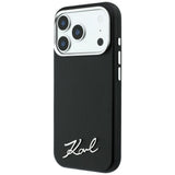 Karl Lagerfeld iPhone 17 Pro Max/iPhone 18 Pro Max Cover Saffiano Script Logo Sort
