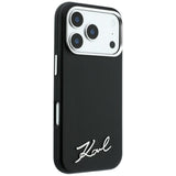 Karl Lagerfeld iPhone 17 Pro Max/iPhone 18 Pro Max Cover Saffiano Script Logo Sort