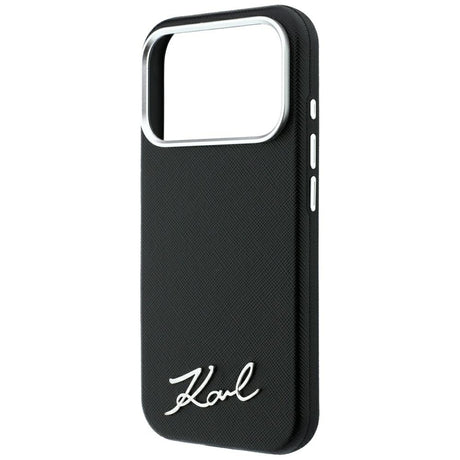 Karl Lagerfeld iPhone 17 Pro Max/iPhone 18 Pro Max Cover Saffiano Script Logo Sort