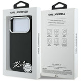 Karl Lagerfeld iPhone 17 Pro Max/iPhone 18 Pro Max Cover Saffiano Script Logo Sort