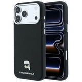Karl Lagerfeld iPhone 17 Pro Max/iPhone 18 Pro Max Cover Grained Karl Sort