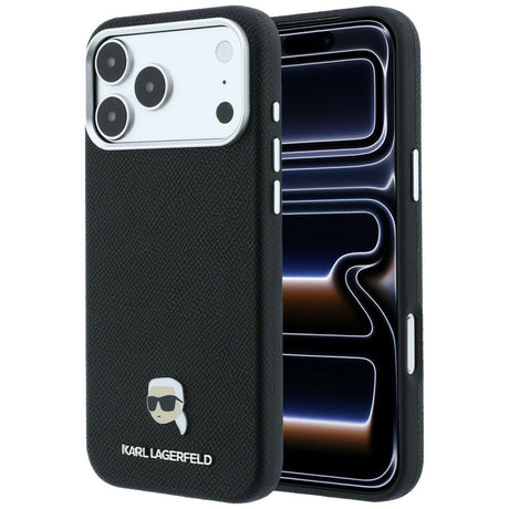 Karl Lagerfeld iPhone 17 Pro Max/iPhone 18 Pro Max Cover Grained Karl Sort