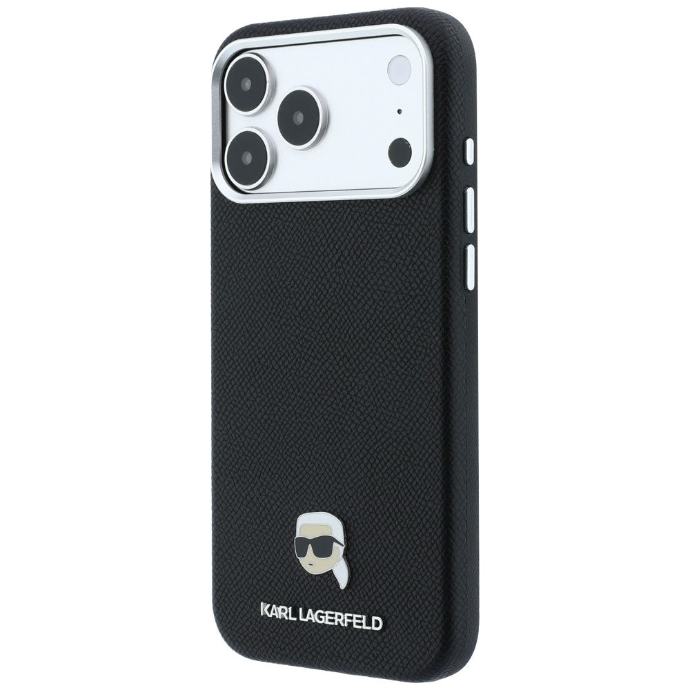 Karl Lagerfeld iPhone 17 Pro Max/iPhone 18 Pro Max Cover Grained Karl Sort
