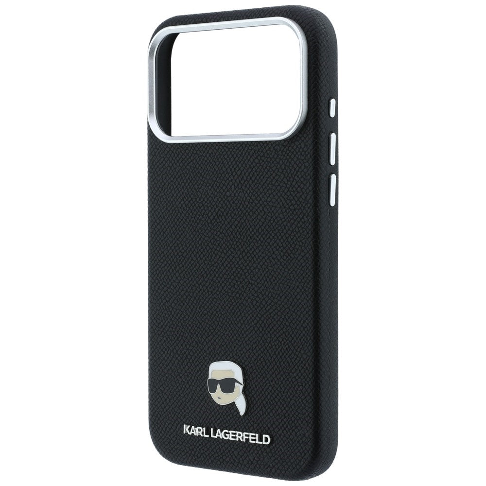 Karl Lagerfeld iPhone 17 Pro Max/iPhone 18 Pro Max Cover Grained Karl Sort