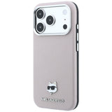 Karl Lagerfeld iPhone 17 Pro/iPhone 18 Pro Cover Grained Choupette Lyserød