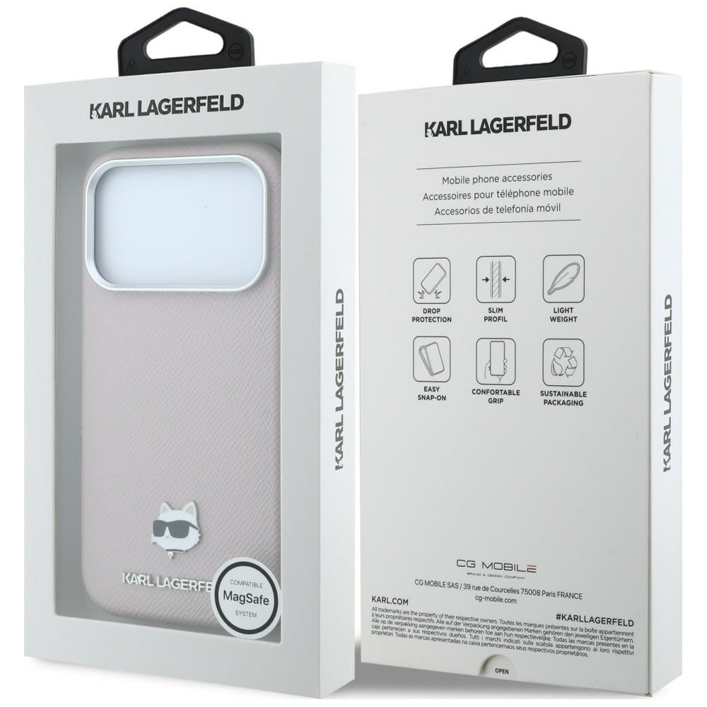 Karl Lagerfeld iPhone 17 Pro/iPhone 18 Pro Cover Grained Choupette Lyserød
