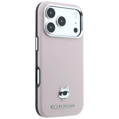 Karl Lagerfeld iPhone 17 Pro Max/iPhone 18 Pro Max Cover Grained Choupette Lyserød