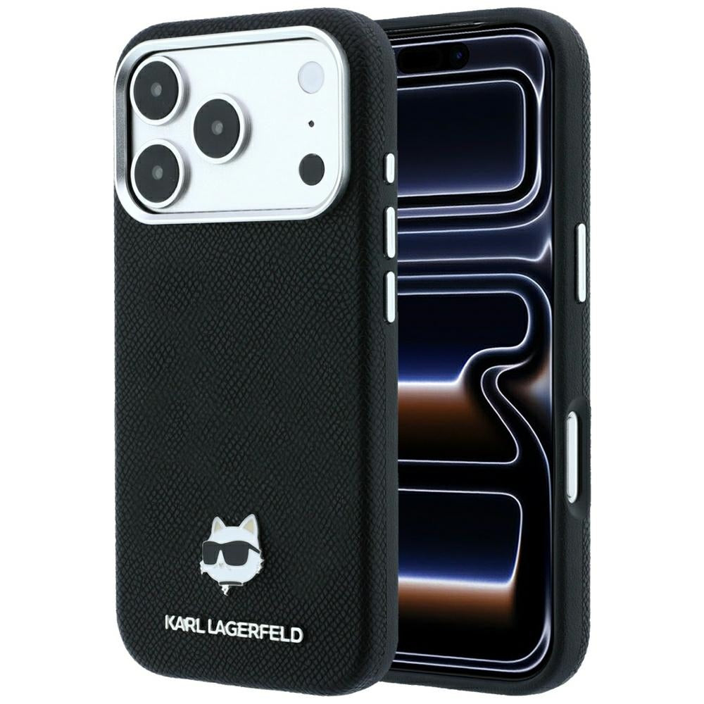 Karl Lagerfeld iPhone 17 Pro Max/iPhone 18 Pro Max Cover Grained Choupette Sort