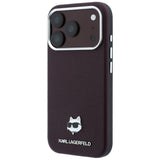 Karl Lagerfeld iPhone 17 Pro/iPhone 18 Pro Cover Grained Choupette Burgundy