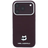 Karl Lagerfeld iPhone 17 Pro/iPhone 18 Pro Cover Grained Choupette Burgundy