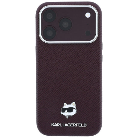 Karl Lagerfeld iPhone 17 Pro/iPhone 18 Pro Cover Grained Choupette Burgundy