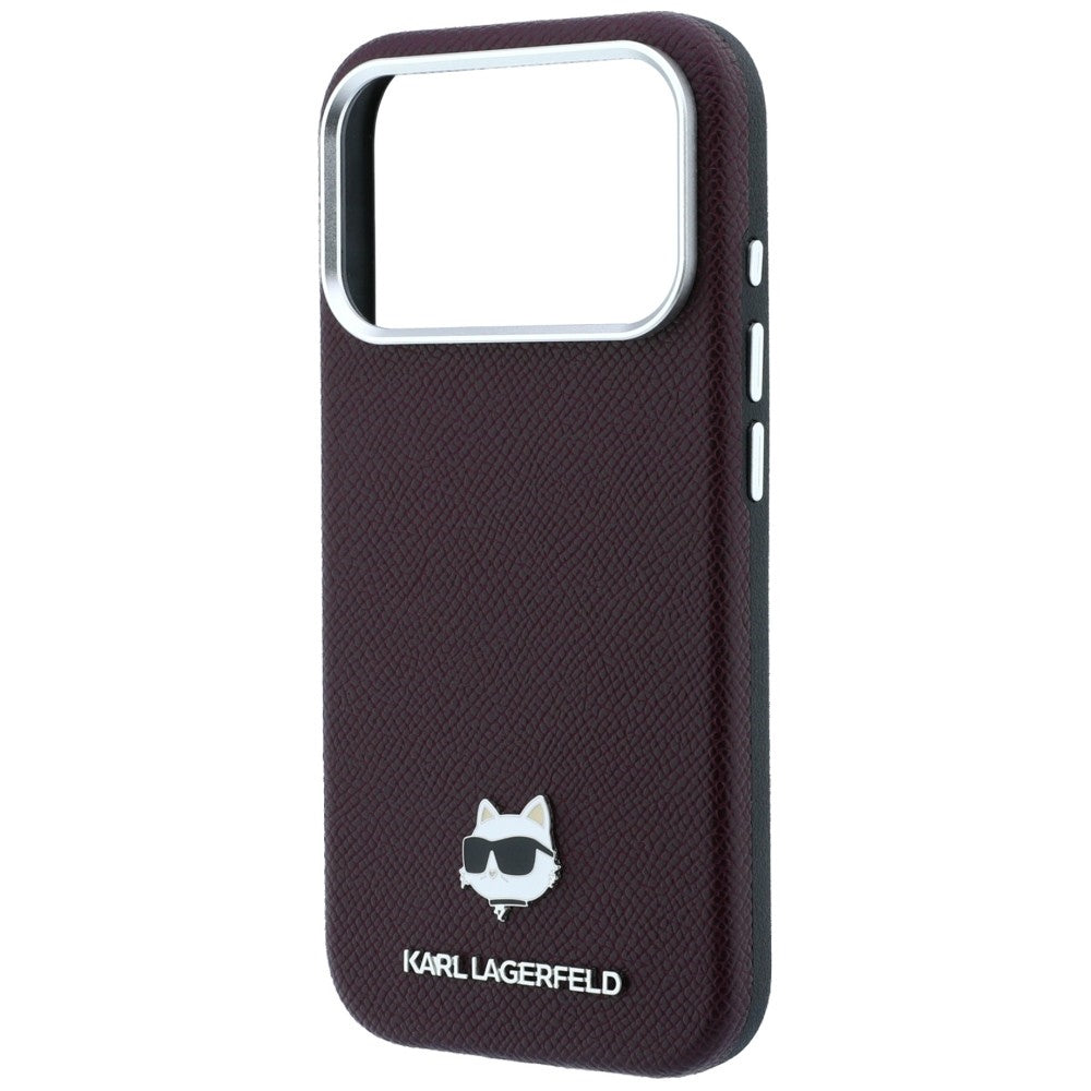 Karl Lagerfeld iPhone 17 Pro/iPhone 18 Pro Cover Grained Choupette Burgundy
