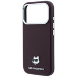 Karl Lagerfeld iPhone 17 Pro/iPhone 18 Pro Cover Grained Choupette Burgundy