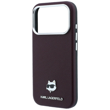 Karl Lagerfeld iPhone 17 Pro/iPhone 18 Pro Cover Grained Choupette Burgundy