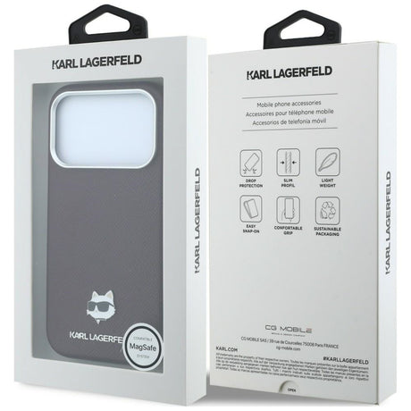 Karl Lagerfeld iPhone 17 Pro/iPhone 18 Pro Cover Grained Choupette Burgundy