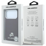 Karl Lagerfeld iPhone 17 Pro/iPhone 18 Pro Cover Grained Heads Burgundy