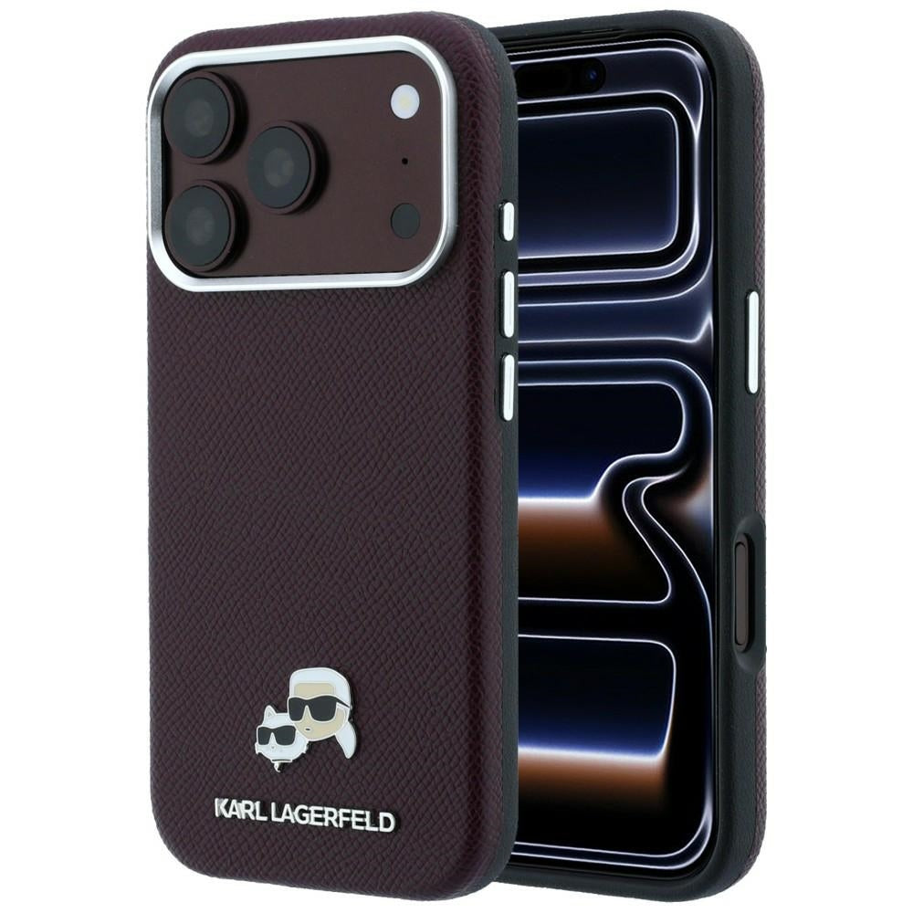 Karl Lagerfeld iPhone 17 Pro Max/iPhone 18 Pro Max Cover Grained Choupette Burgundy