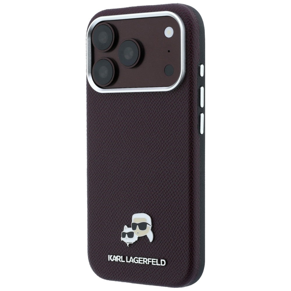 Karl Lagerfeld iPhone 17 Pro Max/iPhone 18 Pro Max Cover Grained Choupette Burgundy
