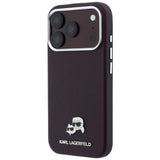 Karl Lagerfeld iPhone 17 Pro Max/iPhone 18 Pro Max Cover Grained Choupette Burgundy