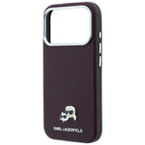 Karl Lagerfeld iPhone 17 Pro Max/iPhone 18 Pro Max Cover Grained Choupette Burgundy
