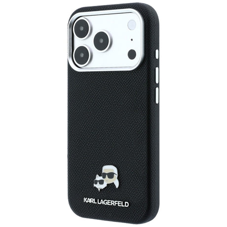Karl Lagerfeld iPhone 17 Pro/iPhone 18 Pro Cover Grained Heads Sort