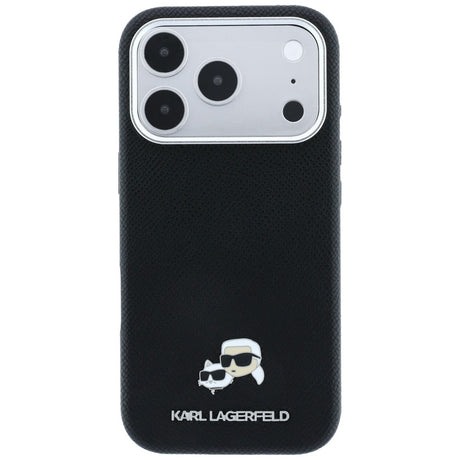 Karl Lagerfeld iPhone 17 Pro/iPhone 18 Pro Cover Grained Heads Sort