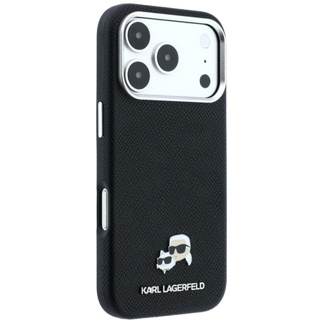 Karl Lagerfeld iPhone 17 Pro/iPhone 18 Pro Cover Grained Heads Sort