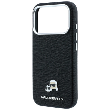 Karl Lagerfeld iPhone 17 Pro/iPhone 18 Pro Cover Grained Heads Sort