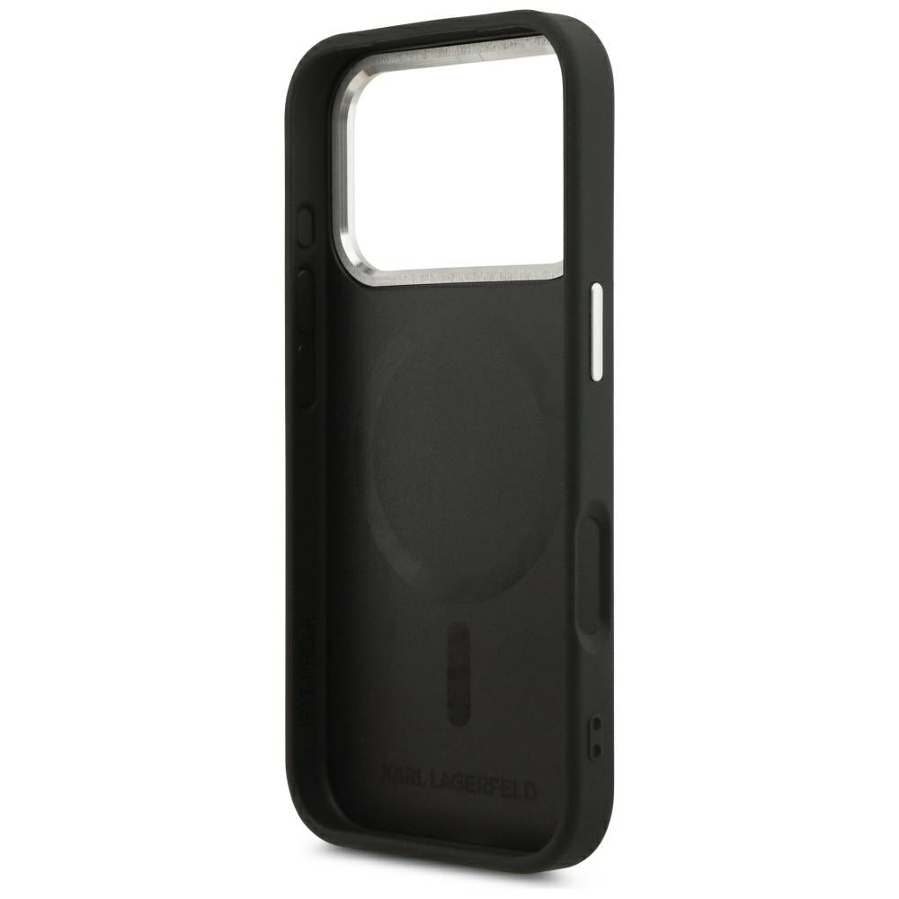 Karl Lagerfeld iPhone 17 Pro/iPhone 18 Pro Cover Embossed Ring RSG Logo Sort