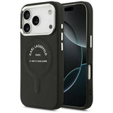Karl Lagerfeld iPhone 17 Pro Max/iPhone 18 Pro Max Cover Embossed Ring RSG Logo Sort